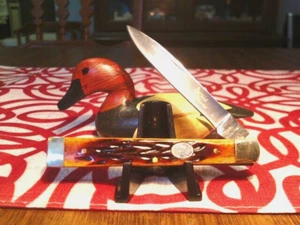 Pocket Knife Doctor's Autumn Second Cut Bone Handles w/Emblem, 440-Blade 3-3/4" - Picture 1 of 9