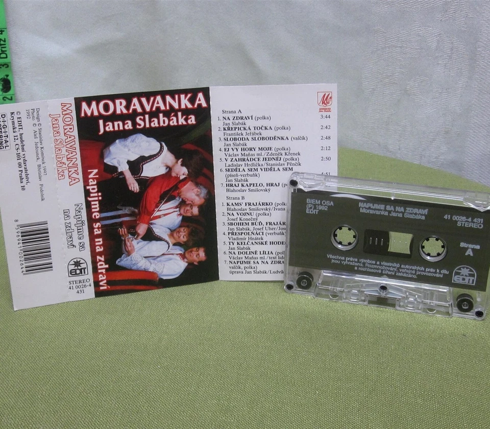 MORAVANKA Jana Slabaka cassette tape Napijime Sa Na Zdravi folk Czech 1992 brass - Image 1 of 1