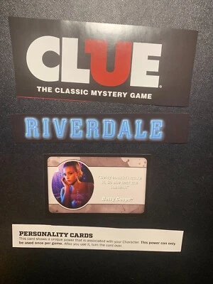CLUE RIVERDALE  Betty Cooper   PERSONALITY CARD  GAME REPLACEMNT 2018 Hasbro - Image 1 of 3
