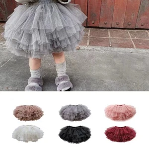 Kids Girls 6 layer tulle Ballet Tutu Princess Cute Toddler Holiday Party Skirt - Picture 1 of 38