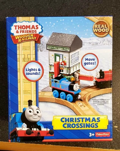 Thomas the Tank & Friends Christmas Crossings Wooden Railway  light Retired Rare Cover