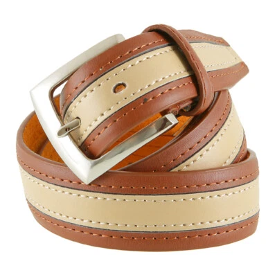 MY! BELT Gürtel Jeans Herren Damen Mode Casual Fashion Basic Schnalle Trend PU Leder 3,2