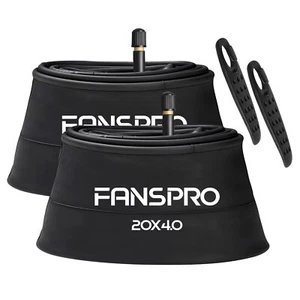 2 Pack 20 Inch Fat Bike Tubes 20x4.0 Heavy Duty Bicycle Tube with 2 Tire Leve... - Imagen 1 de 6