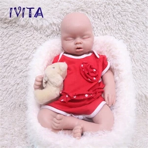 Muñeca renacida de silicona cerrada de 20"" IVITA hecha a mano bebé niña con la boca abierta - Imagen 1 de 8