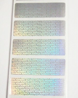 SDM AU625+ AUTHENTIC 5/8" x 2" Tamper Evident Hologram Stickers (+12.5% extra)