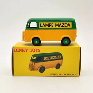 1:43 Atlas Dinky Toys 25B Peugeot Fourgon Tole D.3.A LAMPE MAZDA Green Diecast - Picture 1 of 8