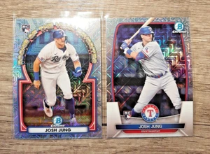 (2) JOSH JUNG 2022 BOWMAN MOJO REFRACTOR ROOKIE YEAR FAVORITE RANGERS RC LOT - Picture 1 of 2
