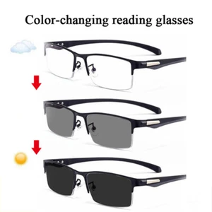 Multifocal Progressive Varifocal Reading Glass Photochromic Anti-blue +1.0 ~+4.0 - Picture 1 of 15