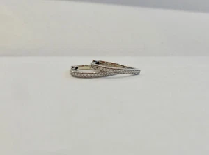 Special Offer BRILLIANT Creoles, 0.23Carat, 32 Small Brilliants, 750 White Gold - Picture 1 of 8
