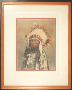 Antique Portrait of Black Hawk Medicine Man, Heyn Photo 1899 - Picture 1 of 1