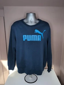 vintage Puma 90s Sweater crew neck jumper navy XL - Picture 1 of 10