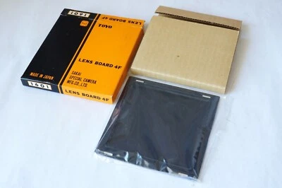 Original Toyo Field 45A 4x5 lens board 110x110mm Undrilled New in Box Japan Made - Image 1 of 4