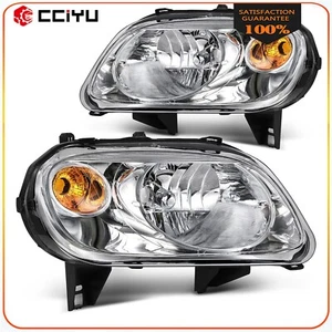 Headlights Assembly For 2006-2011 Chevy HHR Chrome Housing w/Reflector Pair - Picture 1 of 8