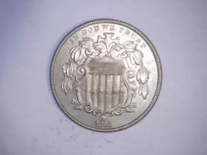 1868 US Sheild Nickel, Uncirculated, Copper/Nickel (US-7485) - Picture 1 of 2