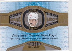 13/14 O-PEE-CHEE..GEORGE PARROS..RINGS INSERT..CARD # R-42..PANTHERS