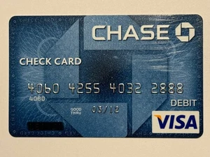 Chase Check Card▪️Tarjeta de débito▪️No es una tarjeta de crédito▪️2012 Exp▪️Sin firmar▪️JP Morgan - Imagen 1 de 2