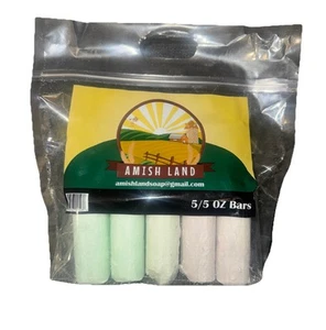 Bars Amish Farm Land Seife 5oz groß - Bio natürliche Hautpflege - 5 Riegel - Bild 1 von 1