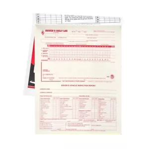 2-in-1 Driver Daily Log Book w/ Detailed DVIR 2-Ply, Carbon, 8.5" x 11", 10-pk. - Picture 1 of 6