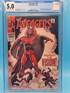 Avengers #57 CGC 5.0 (10/68) 1st appearance of Vision 2nd appearance of Ultron