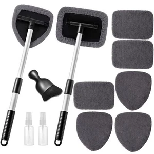 11Pcs Windshield Cleaner Tool, Car Window Cleaning Wash Kit with 6 Reusable - Picture 1 of 9