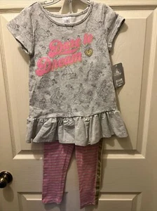 Disney Girls 2-Pc. Princesses Dare to Dream Tunic Top and Leggings Set Size 5/6 - Picture 1 of 8
