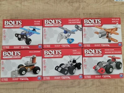 Meccano Spin Master Bolts Building Set Lot Of 6 Includes Tools STEM Toys - Image 1 of 4