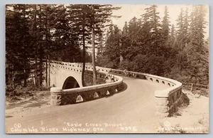 RPPC Troutdale Oregon Original 1915 Steinbogenbrücke über Eagle Creek Postkarte - Bild 1 von 2