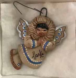 VTG Made in Alaska Eski Angels Eskimo Angel Juneau Ornament Signed NOS w/Receipt - Picture 1 of 3