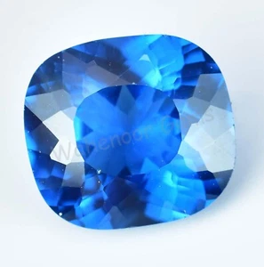 Natural Blue Zircon 9.55 Ct Cushion Stunning Certified Cambodian Gemstone - Picture 1 of 6