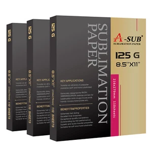 330 fogli carta a sublimazione A-SUB 8,5x11 per getto d'inchiostro con inchiostro a sublimazione 125 g - Foto 1 di 11