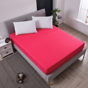 Extra Deep 45 cm Full Fitted Sheet Bed Sheets Single Double King Super King Size