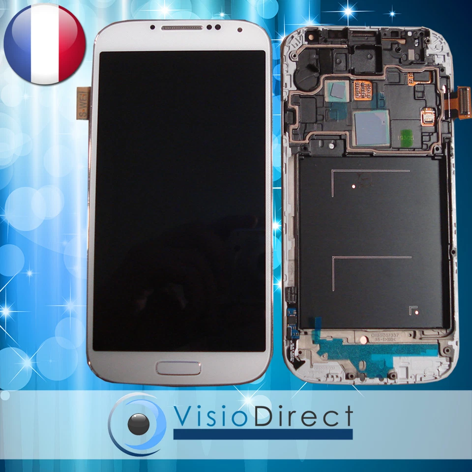 Vitre Tactile + Ecran LCD sur chassis pour Samsung Galaxy S4 i9505 Blanc - Photo 1/1