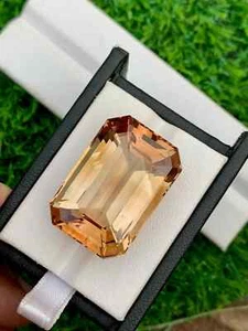 50 Ct+ Natural Golden Padparadscha Sapphire Emerald Loose EGL Certified Gemstone - Picture 1 of 6