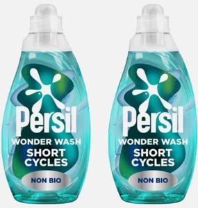 Persil Wonder Wash Non Bio Liquid 2Pack Detergent Speed Clean (62 Washes 1.67L) - Picture 1 of 9