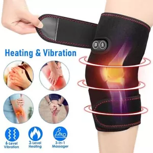 Electric Heating Massager Vibration Knee Joint Pad Brace Leg Therapy Pain Relief - Picture 1 of 12