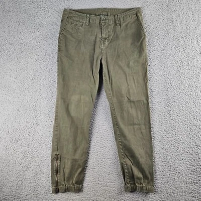 Roots Canada Pants Womens Size 8 Green Tapered Ankle Zip Joggers - Image 1 of 4