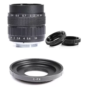 Fujian 50mm f1.4 CCTV C Mount Lens for Fujifilm FX mount Camera XH1 XPro3 XPro1 - Picture 1 of 7