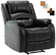 Moderna poltrona relax reclinabile Kerpen vera pelle similpelle con poggiapiedi