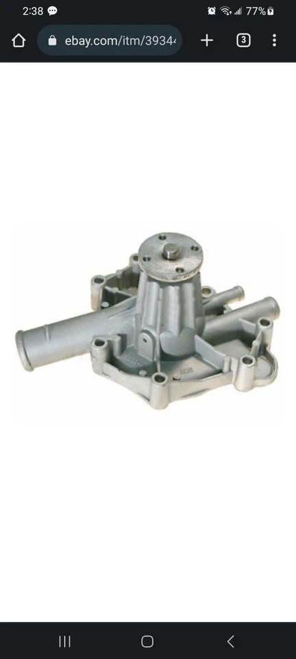 For 1970-1978 Dodge Charger Water Pump 17497FW 1971 1972 1973 1974 1975 1976 - Image 1 of 1