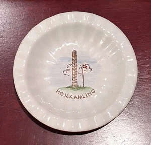 Vintage Danish art pottery DISH Højskamling MEMORIAL column Mid-century modern - Picture 1 of 2
