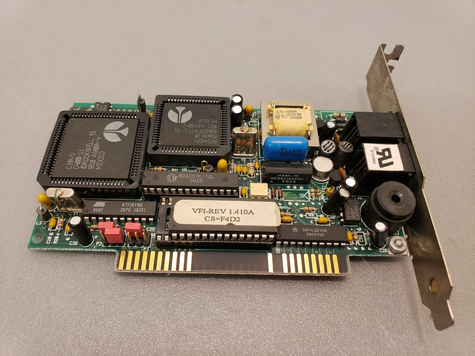 Vintage Zoom VFPV32BIS Internal 8-BIT ISA 14.4 Fax Modem Rockwell - Image 1 of 3