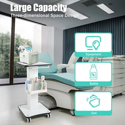 Carro con ruedas equipo de almacenamiento máquina SPA salón de belleza soporte organizador Foto 1 de 4