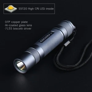 Convoy S2+ Flashlight w/ Luminus SST20 LED, Wrist Strap - Picture 1 of 9