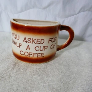 Tazza vintage 'Hai chiesto mezza tazza di caffè' novità souvenir senza marchio - Foto 1 di 5