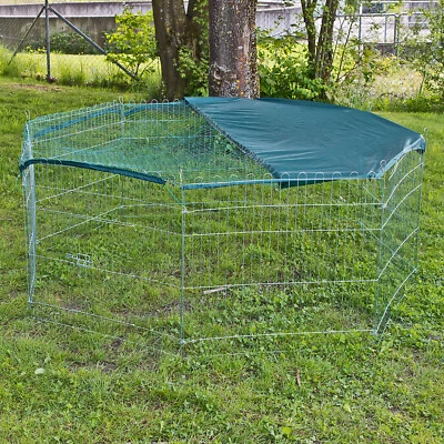 Freilaufgehege Hasen Kaninchen Freilauf Gehege Stall Hasenstall 200x200x75 cm - Bild 1 von 3