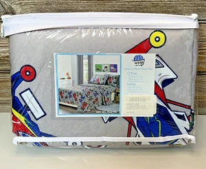 Race Car Sheet Set Full Size WPM Kids Collection Bedding 4 Piece - Picture 1 of 2