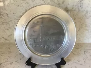 LDS Mormon LOS ANGELES TEMPLE Ltd Edition Pewter Plate By Bernd Thieland 10 3/8" - Picture 1 of 6