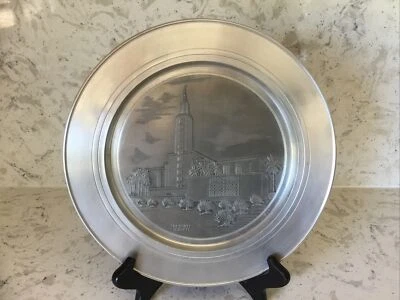 SUD Mormón LOS ANGELES TEMPLE Edición Limitada Plato de Peltre Por Bernd Thieland 10 3/8" Foto 1 de 4