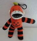 Halloween Pumpkin Sock Monkey 8" Plush Clip On Toy Dan Dee Collector's Choice