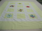 Patchwork Quilt Top Baby Wall Hanging 43 In W x 53 In L Grandmother Flower Block